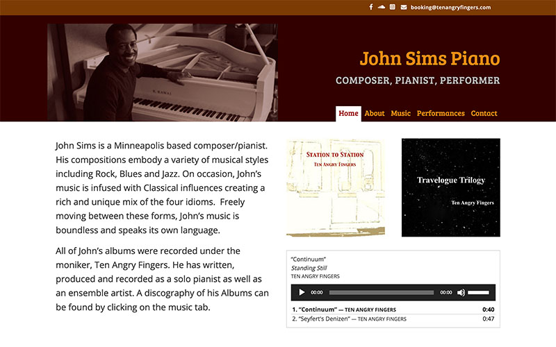 John Sims Piano home page
